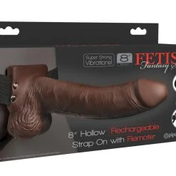 Fetish Fantasy Series 8“ Hollow Rechargeable Strap-on With Remote