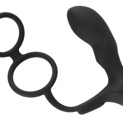 Black Velvets Double Ring & Plug With Vibration -sex toys shop 05501160000 nor b