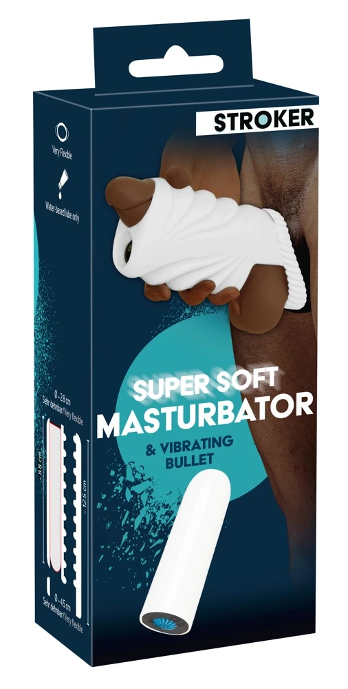 Stroker Super Soft Masturbator & Vibrating Bullet 3 Stroker Super Soft Masturbator & Vibrating Bullet