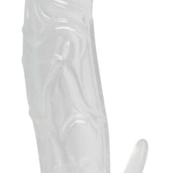 CRYSTAL Penis Sleeve With Extension And Vibration -sex toys shop 05842400000 nor b