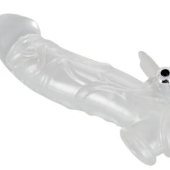 CRYSTAL Penis Sleeve With Extension And Vibration -sex toys shop 05842400000 nor c