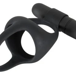 Black Velvets Vibrating Cock & Ball Ring -sex toys shop 05859550000 nor b