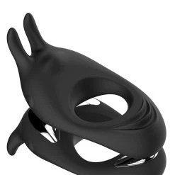 FeelzToys Zeus Dual Vibe Cock Ring Black -sex toys shop E31602 3