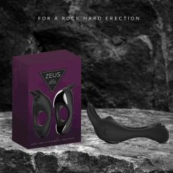 FeelzToys Zeus Dual Vibe Cock Ring Black -sex toys shop E31602 5